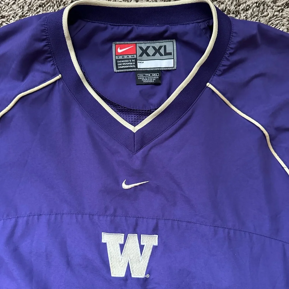Washington Huskies Vintage Pullover Lightweight Jacket XXL Nike Center Swoosh - Picture 3 of 12